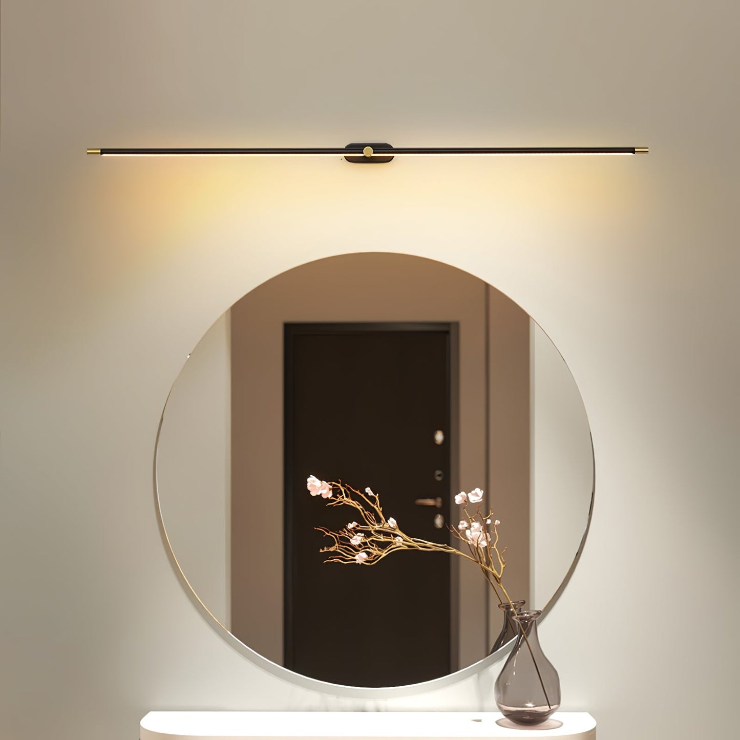 Linear Wall Sconce for Bedroom & Bathroom Vanity – Minimalist LED Wall Light, Modern Dimmable Hallway & Living Room Vanity Sconce