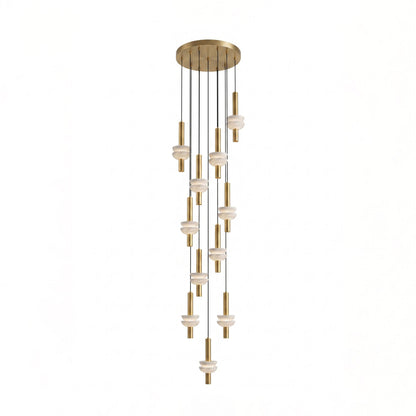 Column Pendant Light for Kitchen Island & Dining – Alabaster Cylinder Ceiling Light, Warm Dimmable Modern Bar & Foyer Pendant