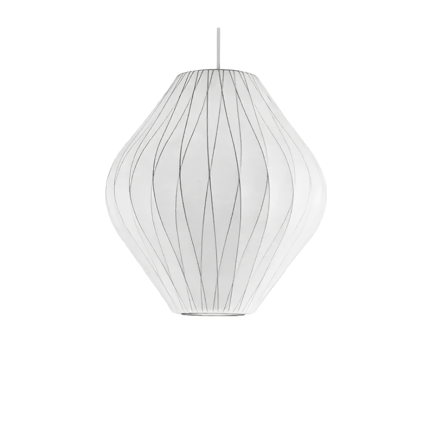 Bubble Pendant Light for Dining Room & Living Room – White Crisscross Shade Mid-Century Ceiling Light, Modern Entryway Hanging Lamp