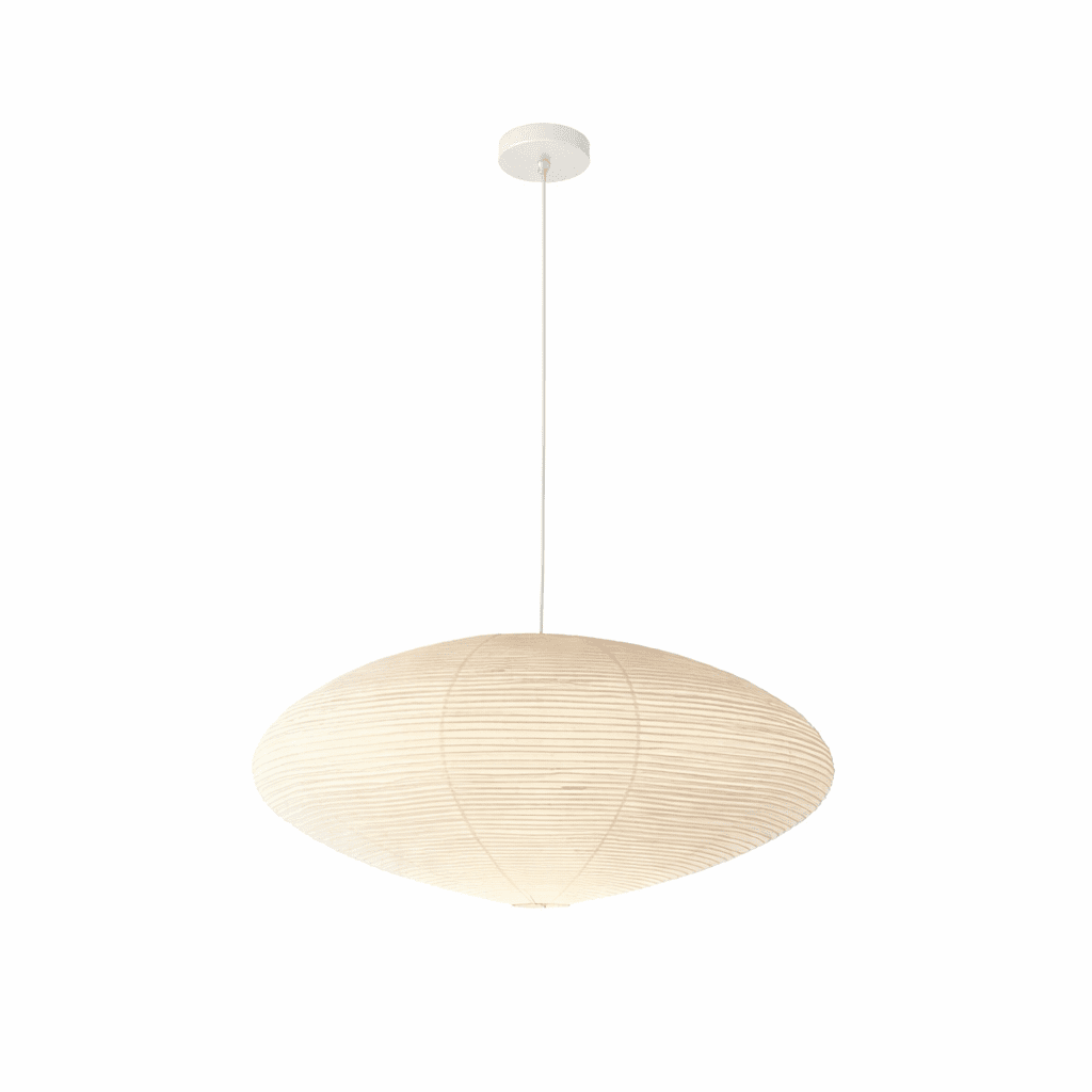 Paper Pendant Light for Dining Room & Bedroom – Japandi Washi Lantern Ceiling Light, Modern Minimalist Living Room Hanging Lamp