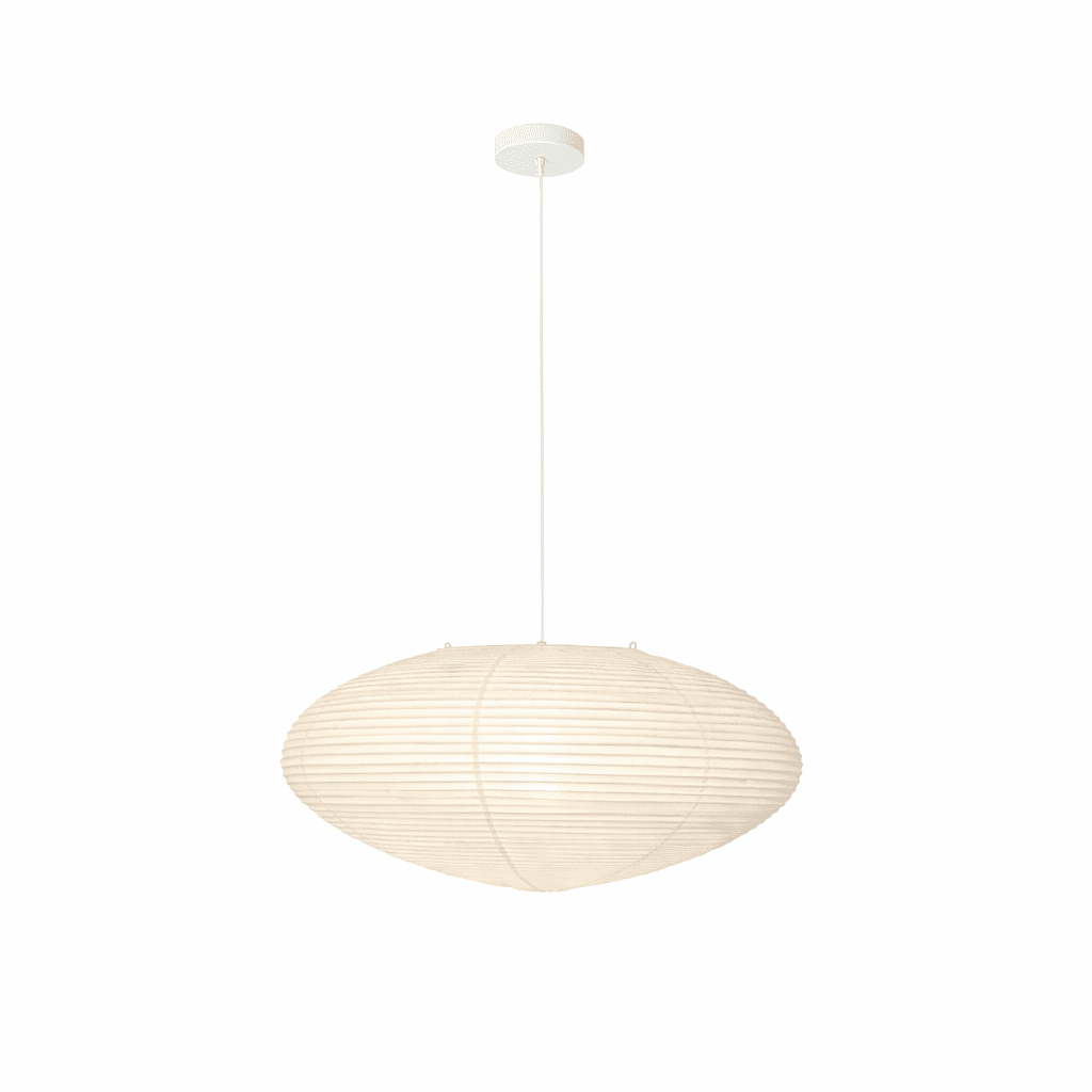 Paper Pendant Light for Dining Room & Bedroom – Japandi Washi Lantern Ceiling Light, Modern Minimalist Living Room Hanging Lamp