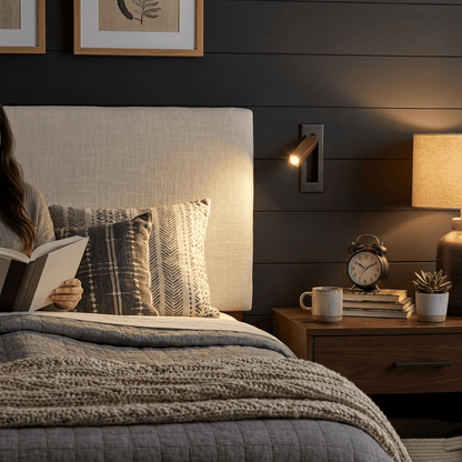 Recessed Bedside Reading Wall Sconce – Embedded LED Wall Light for Bedroom, Adjustable Modern Hallway & Living Room Reading Light