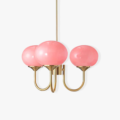 Glass Globe Chandelier for Dining Room & Living Room – Cluster Bubble LED Ceiling Light, Modern Brass Bedroom & Foyer Statement Chandelier