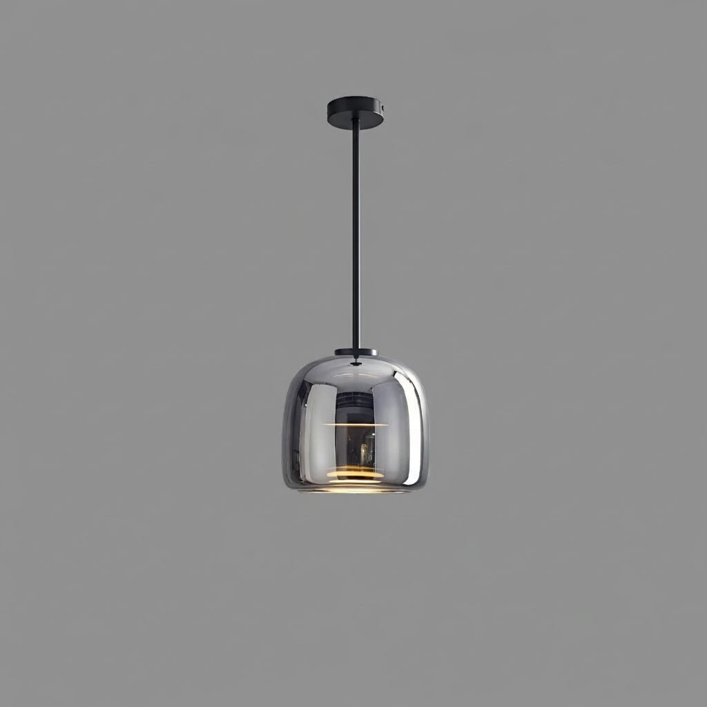 Glass Globe Pendant Light for Kitchen Island & Dining Room – Hand-Blown Sphere LED Ceiling Light, Modern Dimmable Living Room Pendant