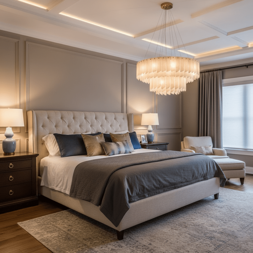 Tiered Staircase Chandelier for Foyer & Stairwell – Brass Alabaster Cascade Pendant, Large Modern High-Ceiling Chandelier