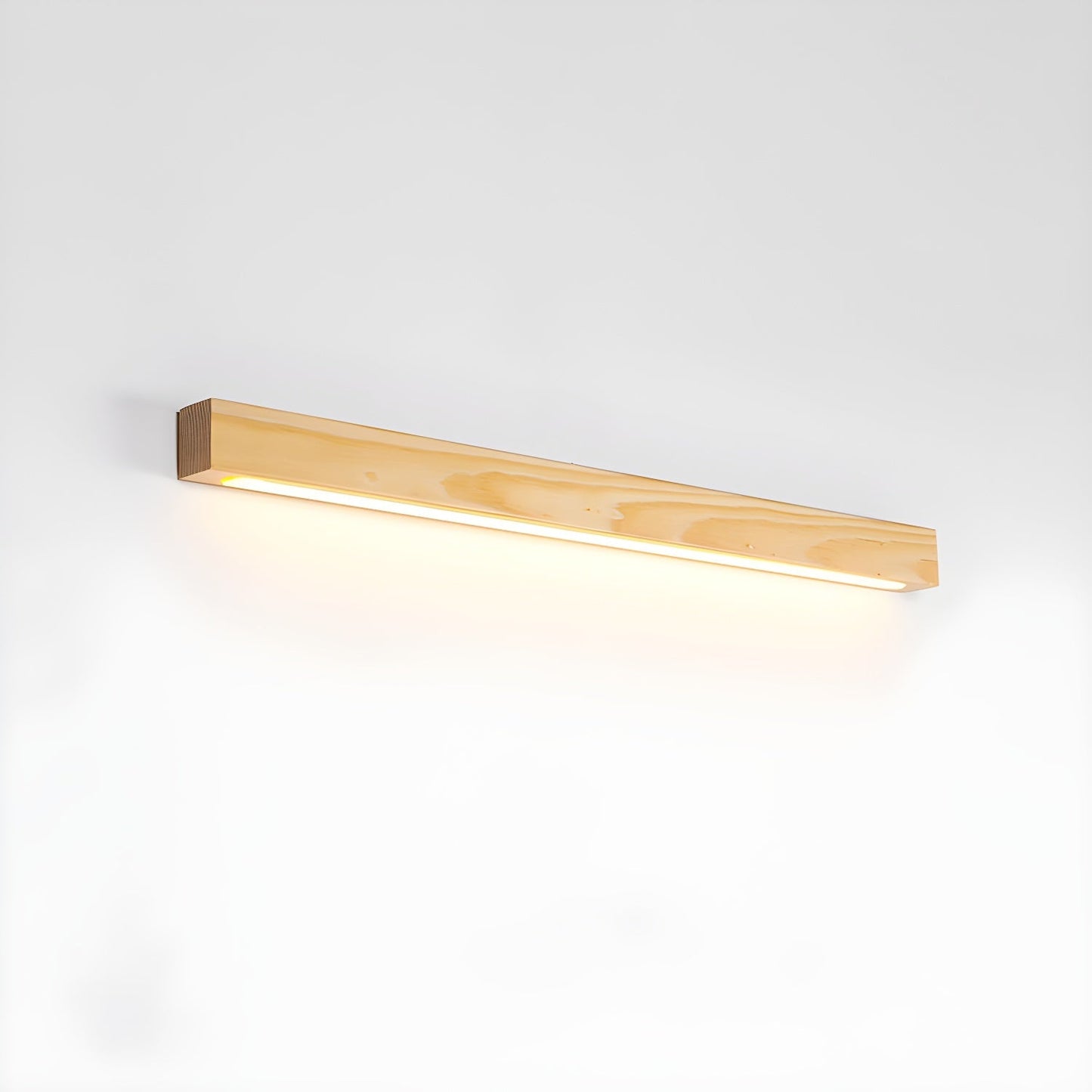 Wood Wall Sconce for Bedside & Hallway – Linear LED Wall Light, Walnut Up & Down Dimmable Modern Living Room Bedroom Wall Lamp