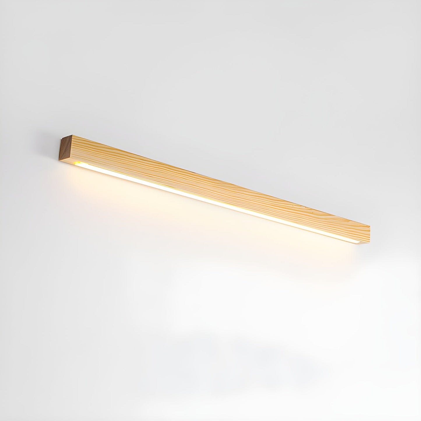 Wood Wall Sconce for Bedside & Hallway – Linear LED Wall Light, Walnut Up & Down Dimmable Modern Living Room Bedroom Wall Lamp