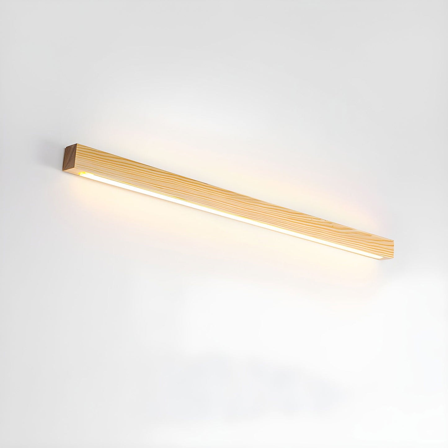 Wood Wall Sconce for Bedside & Hallway – Linear LED Wall Light, Walnut Up & Down Dimmable Modern Living Room Bedroom Wall Lamp