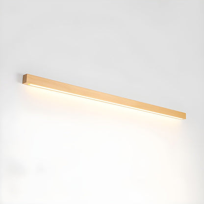 Wood Wall Sconce for Bedside & Hallway – Linear LED Wall Light, Walnut Up & Down Dimmable Modern Living Room Bedroom Wall Lamp