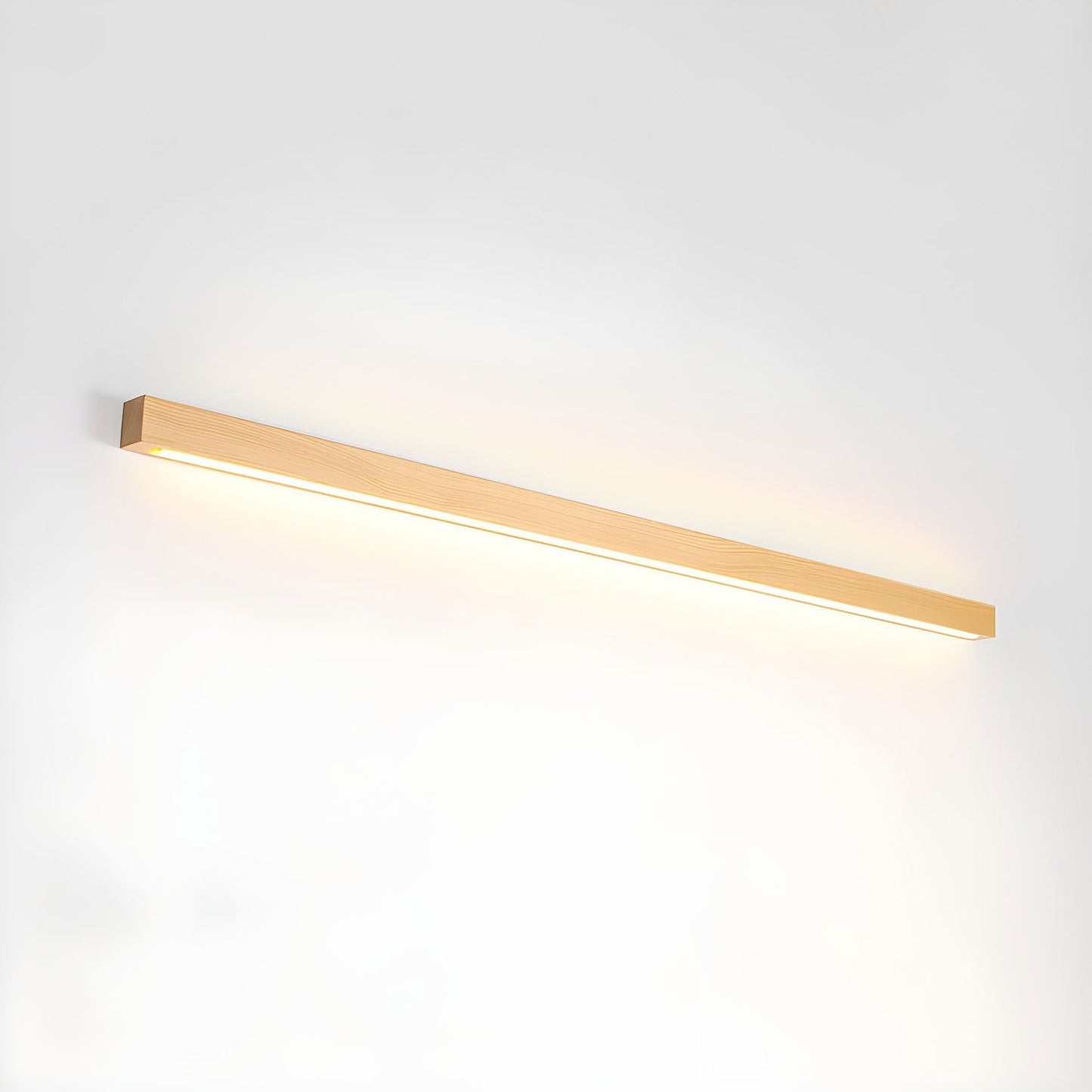 Wood Wall Sconce for Bedside & Hallway – Linear LED Wall Light, Walnut Up & Down Dimmable Modern Living Room Bedroom Wall Lamp