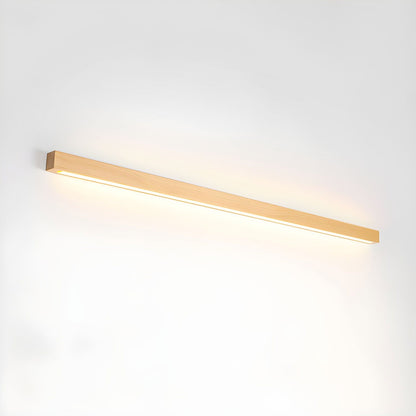 Wood Wall Sconce for Bedside & Hallway – Linear LED Wall Light, Walnut Up & Down Dimmable Modern Living Room Bedroom Wall Lamp