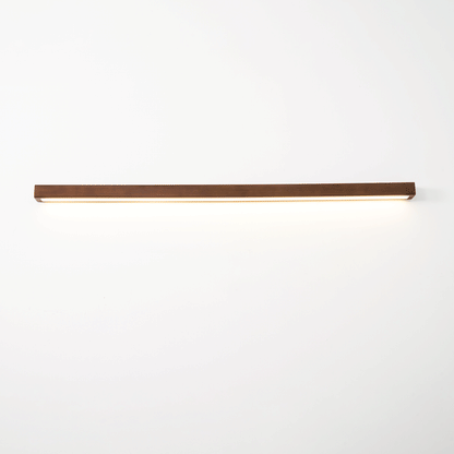 Wood Wall Sconce for Bedside & Hallway – Linear LED Wall Light, Walnut Up & Down Dimmable Modern Living Room Bedroom Wall Lamp