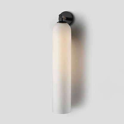 Glass Wall Sconce for Bedroom & Hallway – Mouthblown Art Glass Dimmable Sconce, Gold Bedside Wall Light with Up & Down Mount
