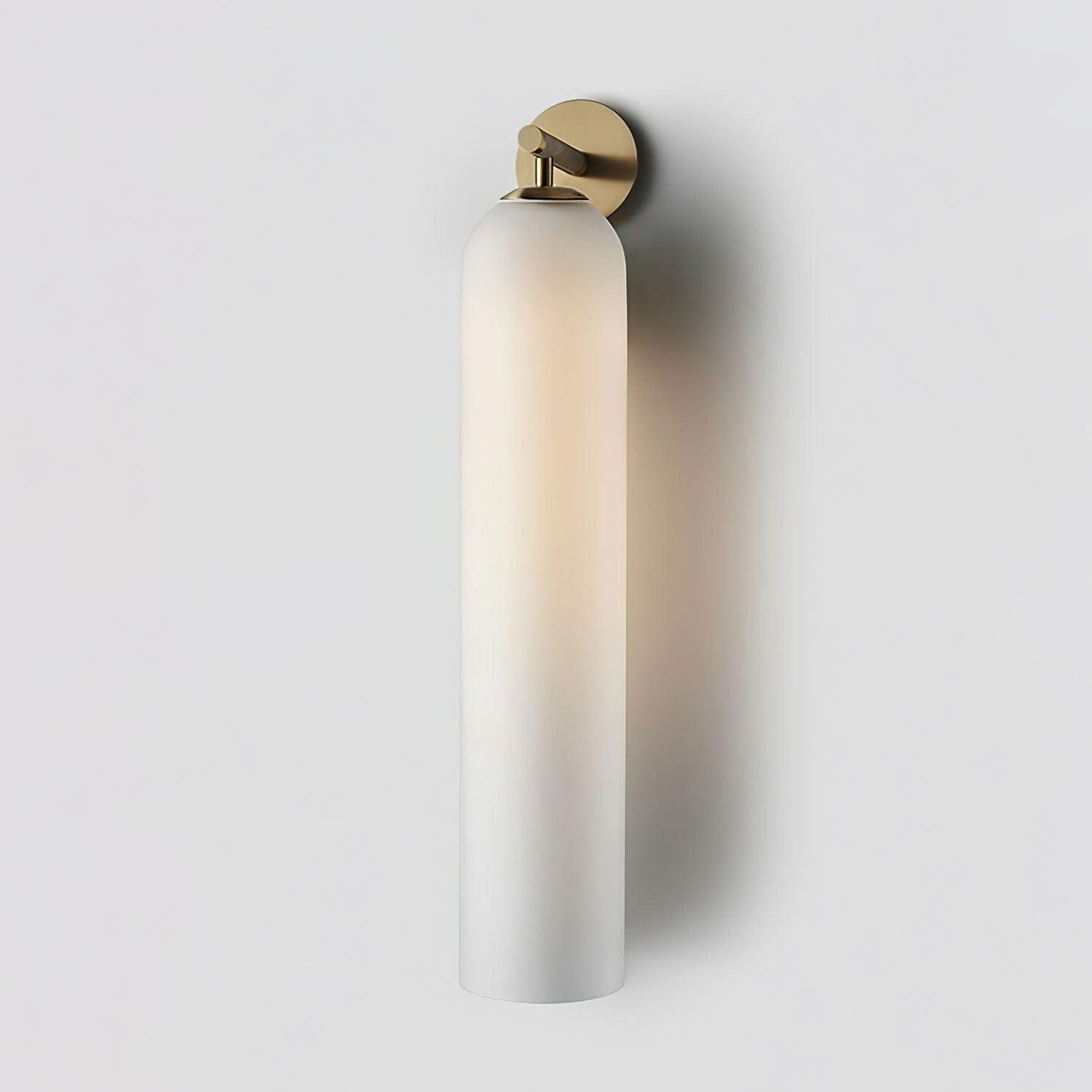 Glass Wall Sconce for Bedroom & Hallway – Mouthblown Art Glass Dimmable Sconce, Gold Bedside Wall Light with Up & Down Mount