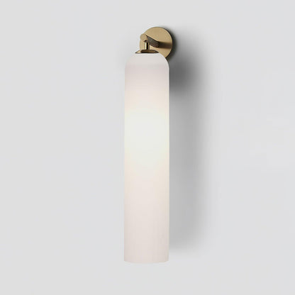 Glass Wall Sconce for Bedroom & Hallway – Mouthblown Art Glass Dimmable Sconce, Gold Bedside Wall Light with Up & Down Mount