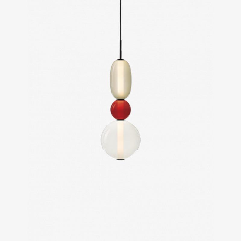 Glass Pendant Light for Kitchen Island & Dining Room – Tinted Jewel Shade LED Ceiling Light, Modern Living Room Hanging Pendant