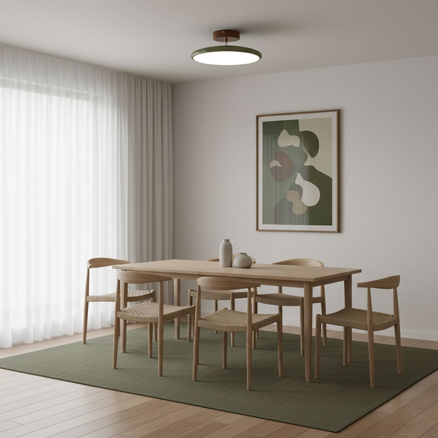 Flush Mount Ceiling Light for Living Room & Bedroom – Adjustable LED Ceiling Lamp with Directional Heads, Modern Low-Profile Kitchen & Hallway Light