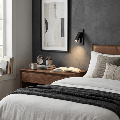 Recessed Bedside Reading Wall Sconce – Embedded LED Wall Light for Bedroom, Adjustable Modern Hallway & Living Room Reading Light