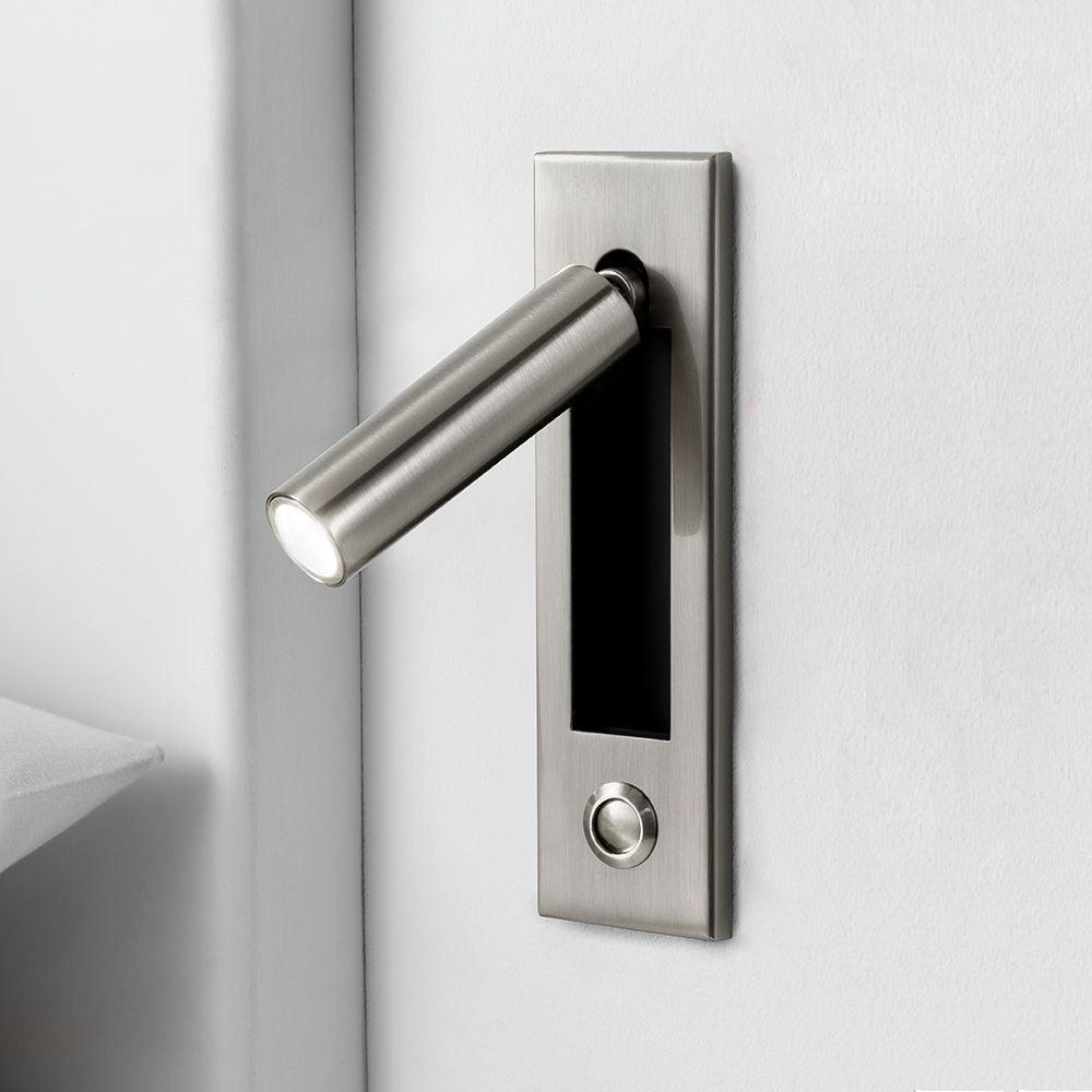 Recessed Bedside Reading Wall Sconce – Embedded LED Wall Light for Bedroom, Adjustable Modern Hallway & Living Room Reading Light