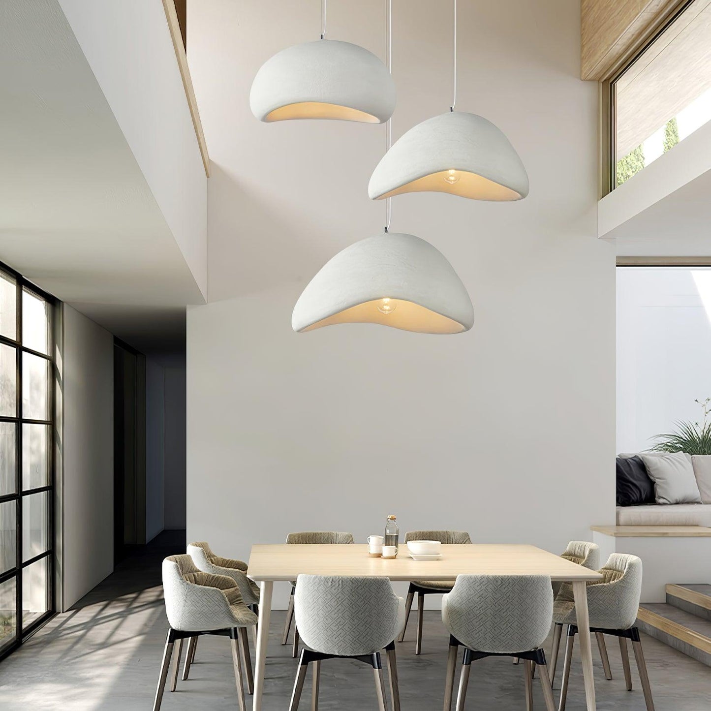 Sculptural Pendant Light for Dining Room & Kitchen Island – Modern Luminous LED Ceiling Light, Living Room Statement Hanging Pendant