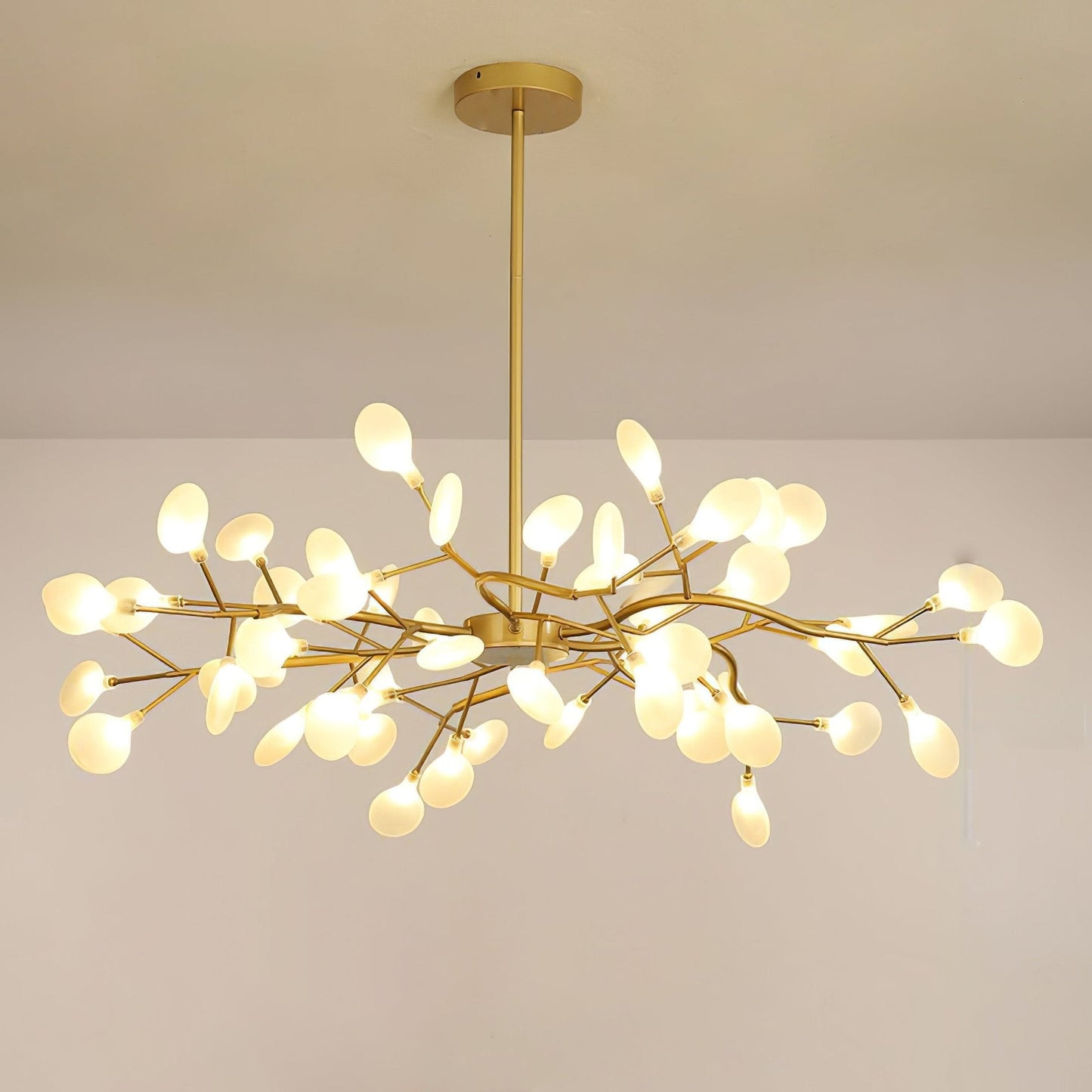Sputnik Chandelier for Dining Room & Entryway – Mid-Century LED Starburst Ceiling Light, Modern Living Room Statement Chandelier