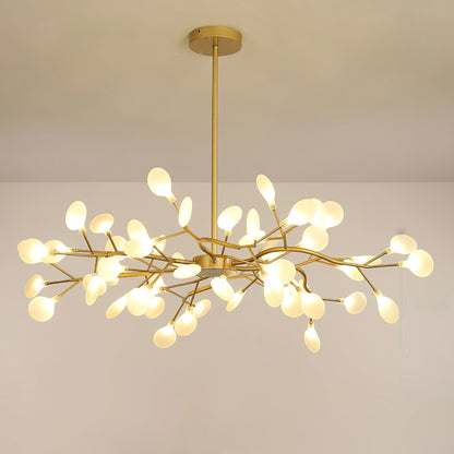 Sputnik Chandelier for Dining Room & Entryway – Mid-Century LED Starburst Ceiling Light, Modern Living Room Statement Chandelier