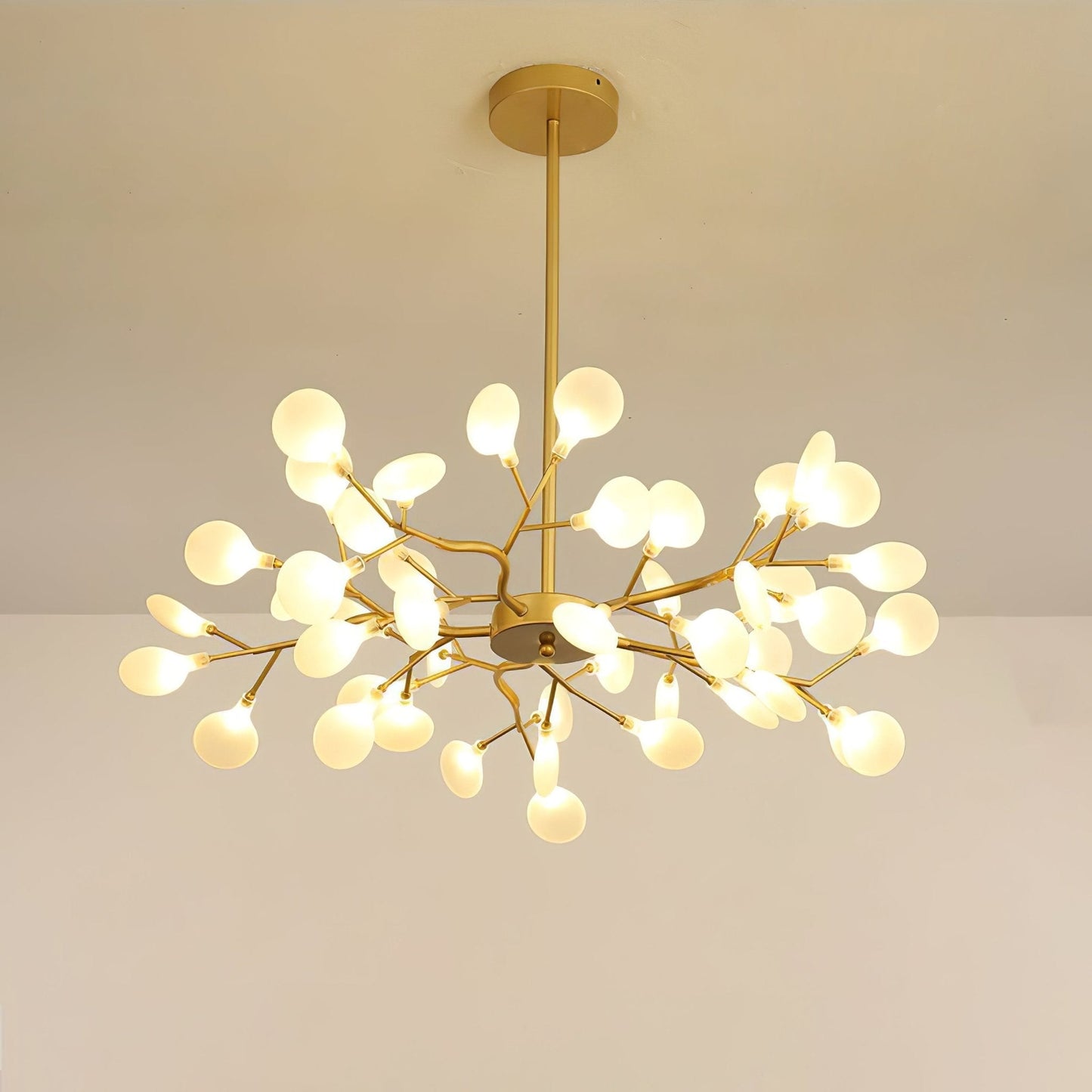 Sputnik Chandelier for Dining Room & Entryway – Mid-Century LED Starburst Ceiling Light, Modern Living Room Statement Chandelier