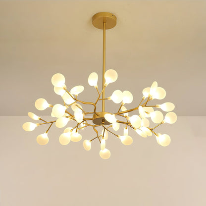 Sputnik Chandelier for Dining Room & Entryway – Mid-Century LED Starburst Ceiling Light, Modern Living Room Statement Chandelier
