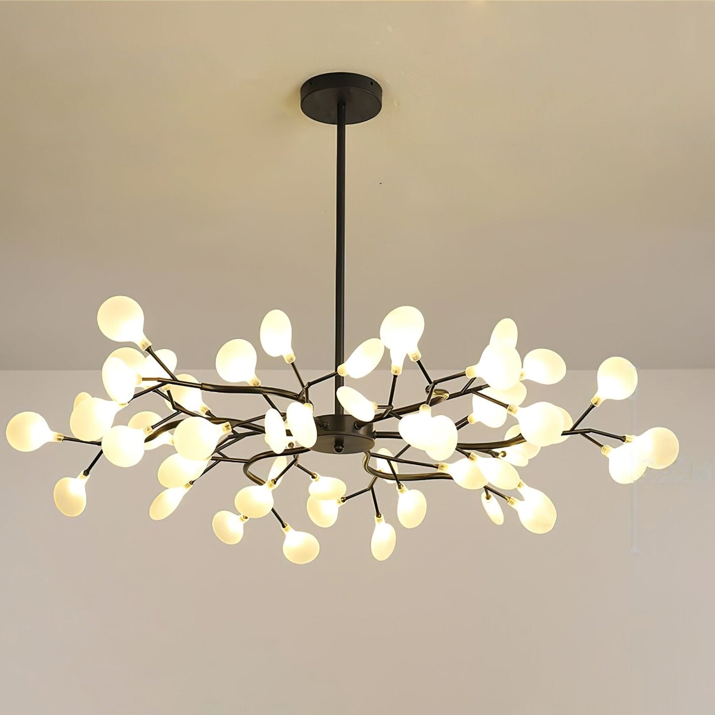 Sputnik Chandelier for Dining Room & Entryway – Mid-Century LED Starburst Ceiling Light, Modern Living Room Statement Chandelier