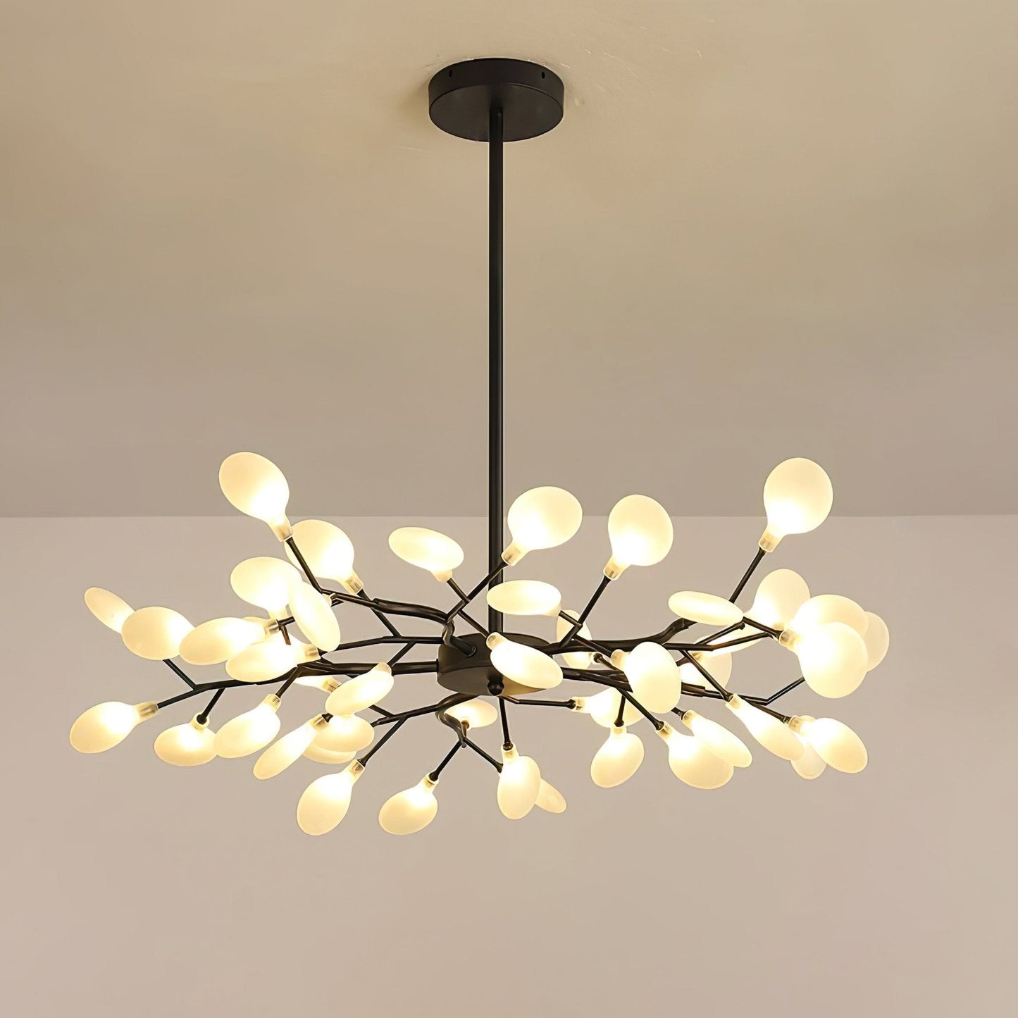 Sputnik Chandelier for Dining Room & Entryway – Mid-Century LED Starburst Ceiling Light, Modern Living Room Statement Chandelier