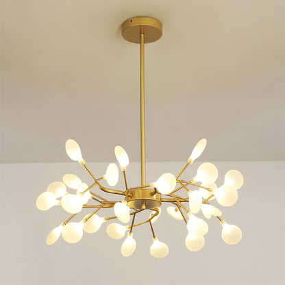 Sputnik Chandelier for Dining Room & Entryway – Mid-Century LED Starburst Ceiling Light, Modern Living Room Statement Chandelier