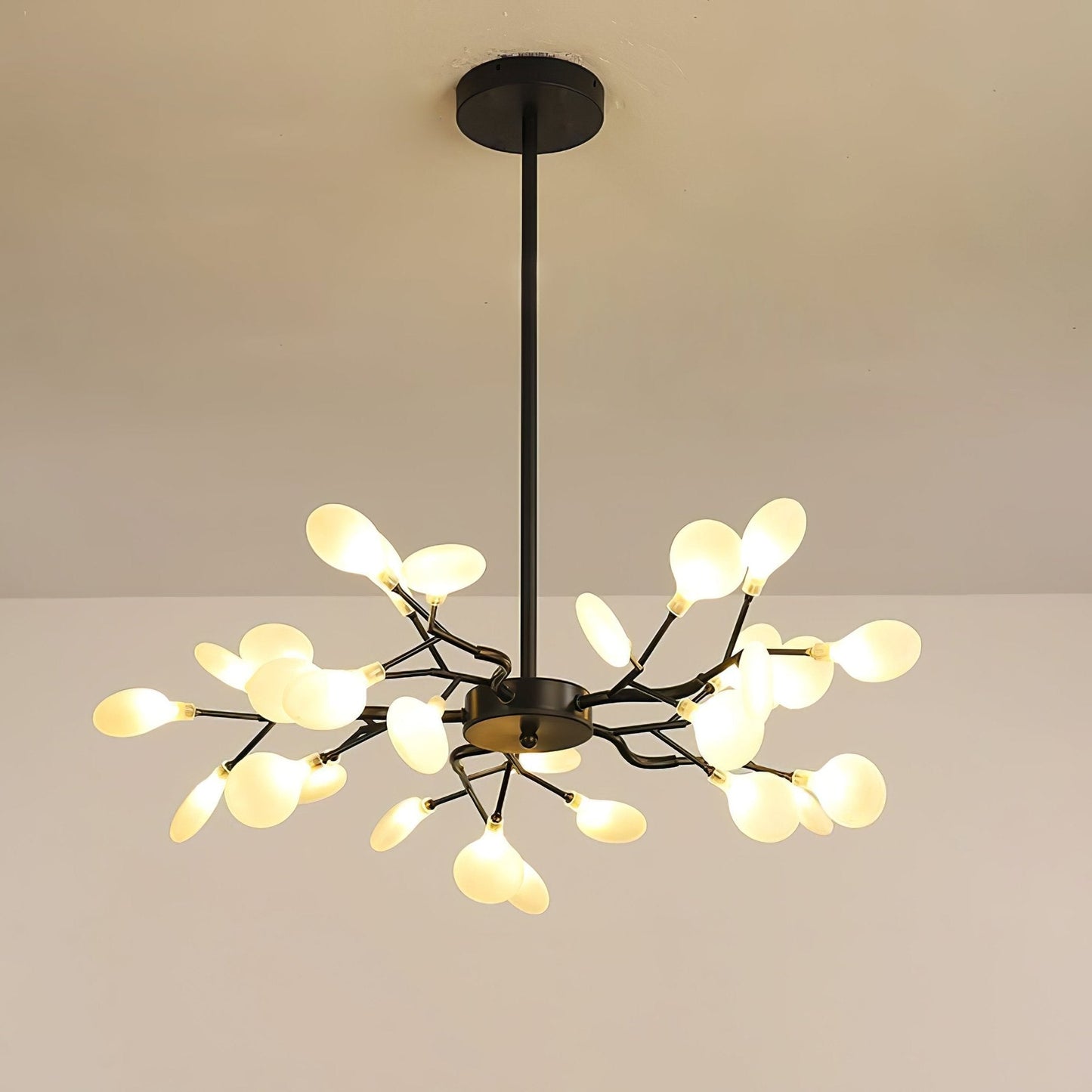 Sputnik Chandelier for Dining Room & Entryway – Mid-Century LED Starburst Ceiling Light, Modern Living Room Statement Chandelier