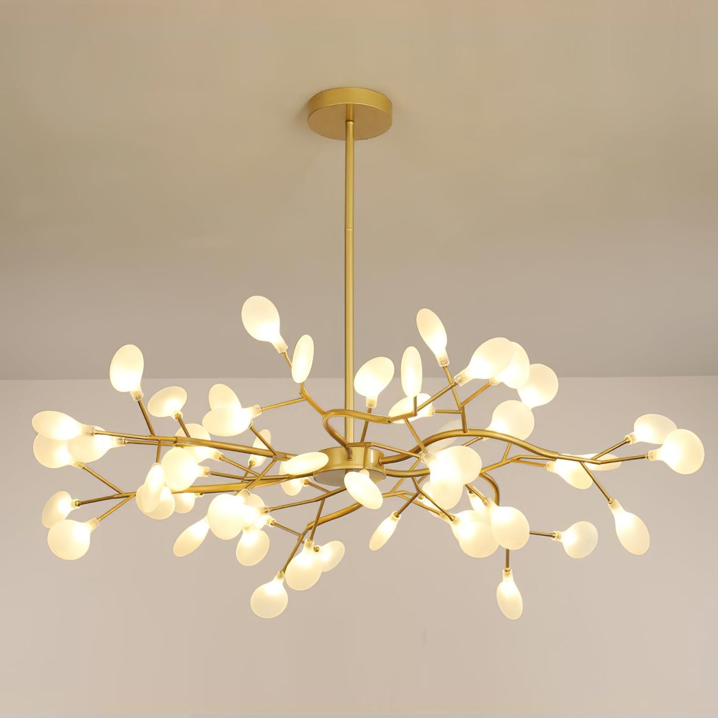 Sputnik Chandelier for Dining Room & Entryway – Mid-Century LED Starburst Ceiling Light, Modern Living Room Statement Chandelier
