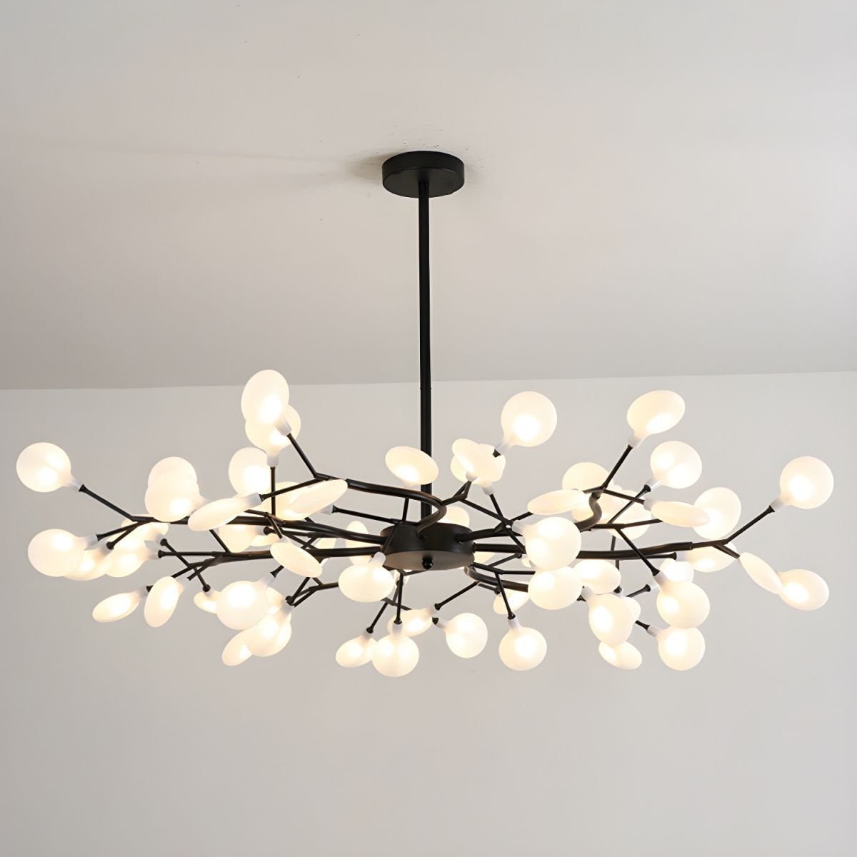 Sputnik Chandelier for Dining Room & Entryway – Mid-Century LED Starburst Ceiling Light, Modern Living Room Statement Chandelier