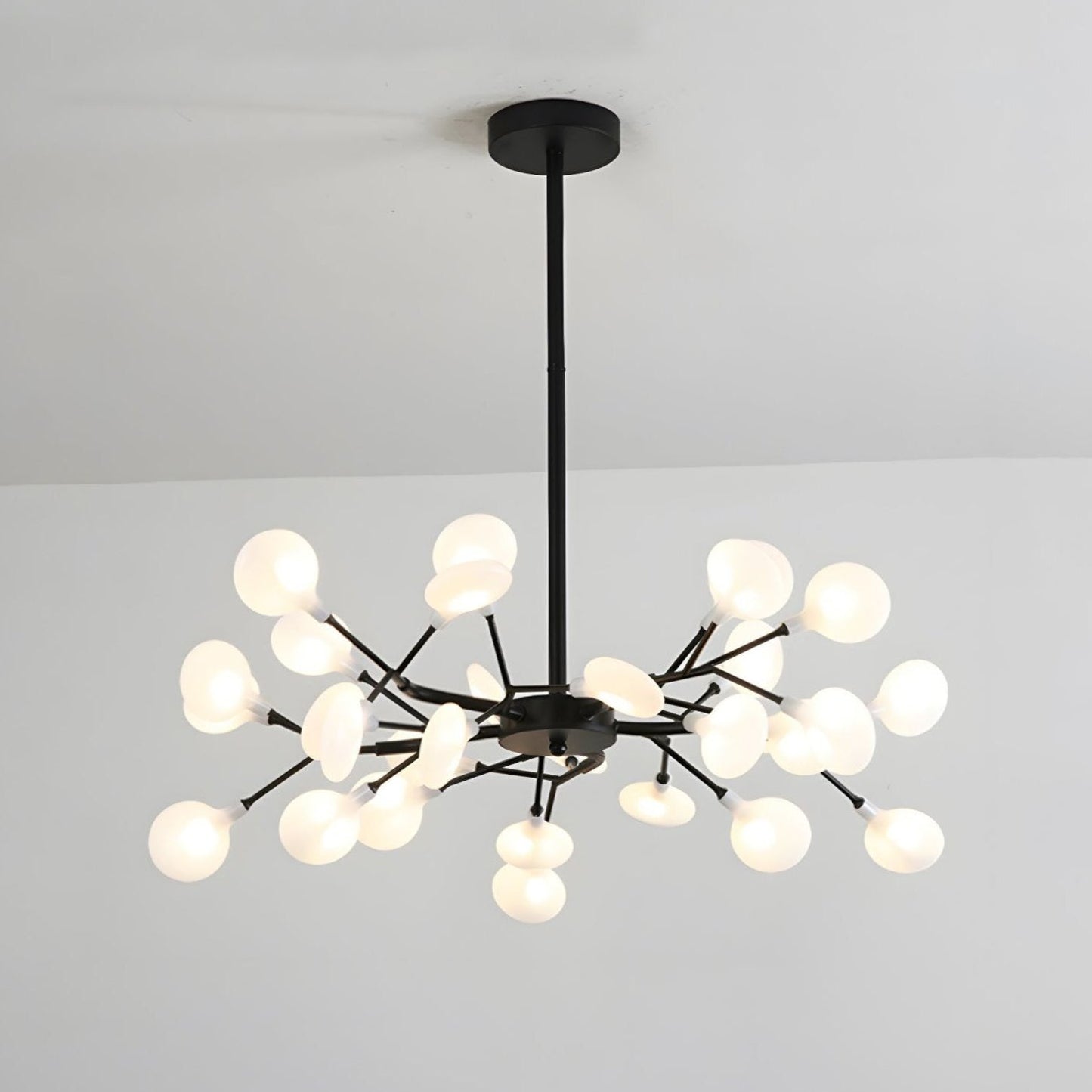 Sputnik Chandelier for Dining Room & Entryway – Mid-Century LED Starburst Ceiling Light, Modern Living Room Statement Chandelier