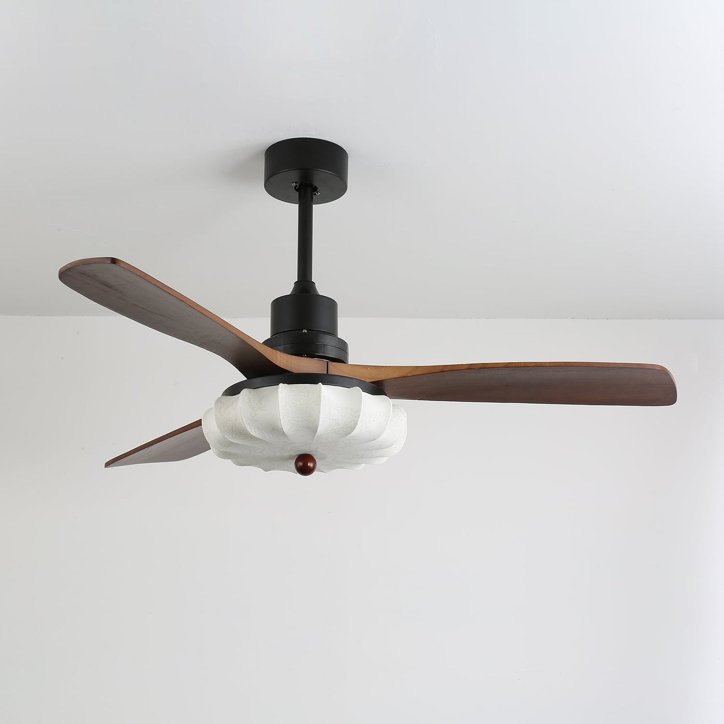 Ceiling Fan with Light and Remote for Bedroom & Living Room – Petal Blade LED Fan, Quiet Modern Dining Room Low-Profile Ceiling Fan