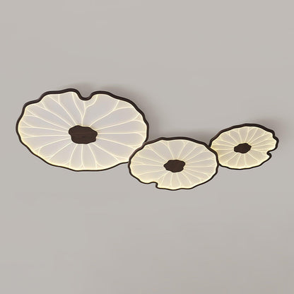 Lotus Leaf Ceiling Light for Bedroom & Living Room – Layered Sculptural LED Flush Mount, Modern Organic Dining & Entryway Fixture