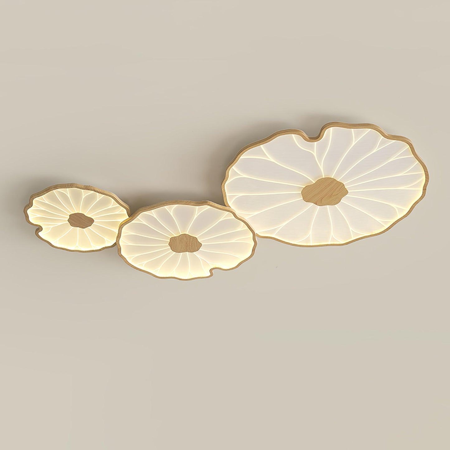 Lotus Leaf Ceiling Light for Bedroom & Living Room – Layered Sculptural LED Flush Mount, Modern Organic Dining & Entryway Fixture