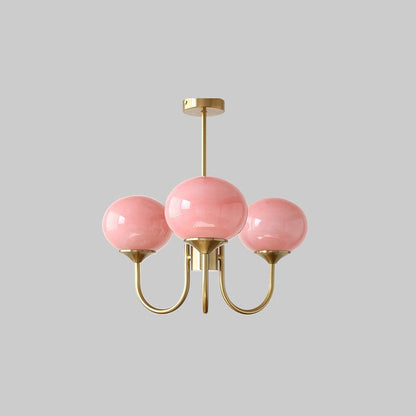 Glass Globe Chandelier for Dining Room & Living Room – Cluster Bubble LED Ceiling Light, Modern Brass Bedroom & Foyer Statement Chandelier