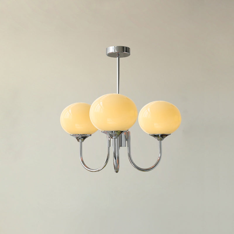 Glass Globe Chandelier for Dining Room & Living Room – Cluster Bubble LED Ceiling Light, Modern Brass Bedroom & Foyer Statement Chandelier