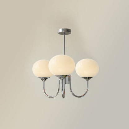 Glass Globe Chandelier for Dining Room & Living Room – Cluster Bubble LED Ceiling Light, Modern Brass Bedroom & Foyer Statement Chandelier