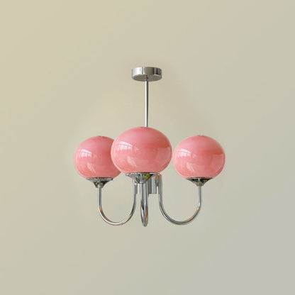 Glass Globe Chandelier for Dining Room & Living Room – Cluster Bubble LED Ceiling Light, Modern Brass Bedroom & Foyer Statement Chandelier