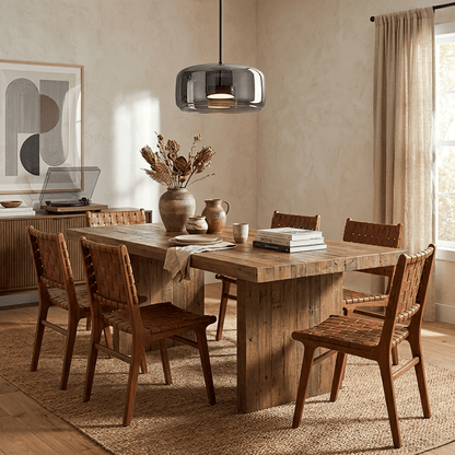 Glass Globe Pendant Light for Kitchen Island & Dining Room – Hand-Blown Sphere LED Ceiling Light, Modern Dimmable Living Room Pendant