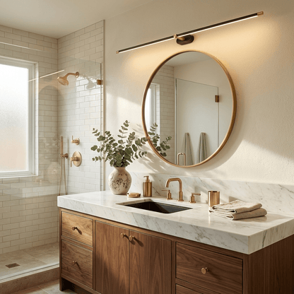 Linear Wall Sconce for Bedroom & Bathroom Vanity – Minimalist LED Wall Light, Modern Dimmable Hallway & Living Room Vanity Sconce