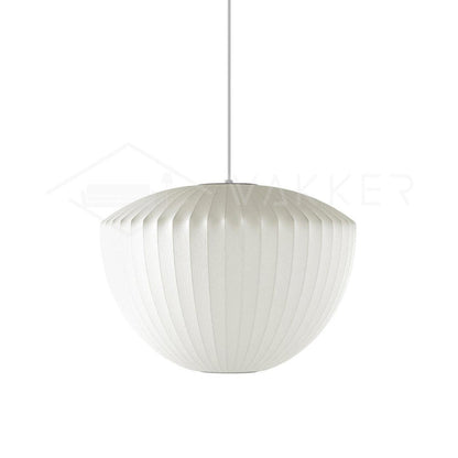 Bubble Pendant Light for Dining Room & Living Room – White Crisscross Shade Mid-Century Ceiling Light, Modern Entryway Hanging Lamp