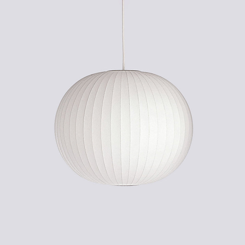 Bubble Pendant Light for Dining Room & Living Room – White Crisscross Shade Mid-Century Ceiling Light, Modern Entryway Hanging Lamp