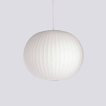 Bubble Pendant Light for Dining Room & Living Room – White Crisscross Shade Mid-Century Ceiling Light, Modern Entryway Hanging Lamp
