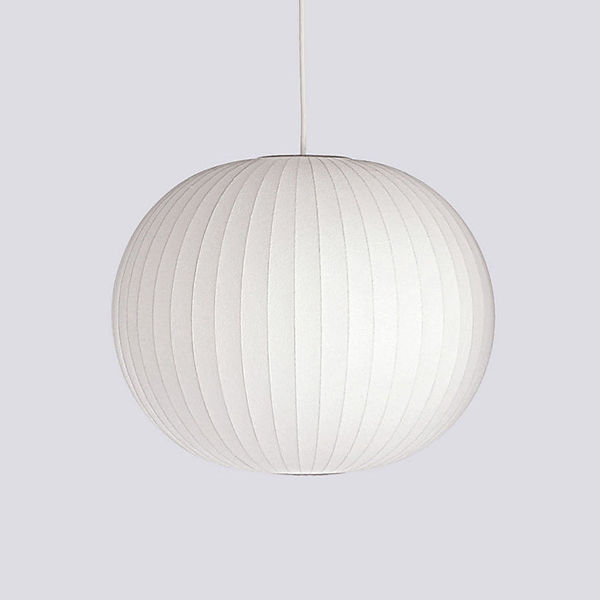 Bubble Pendant Light for Dining Room & Living Room – White Crisscross Shade Mid-Century Ceiling Light, Modern Entryway Hanging Lamp