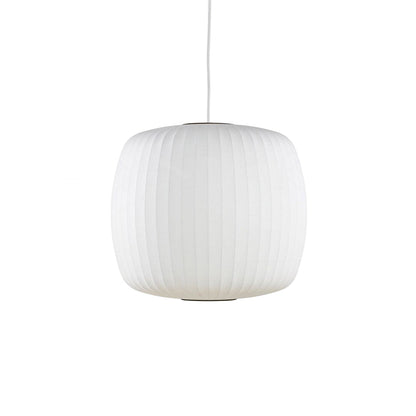 Bubble Pendant Light for Dining Room & Living Room – White Crisscross Shade Mid-Century Ceiling Light, Modern Entryway Hanging Lamp