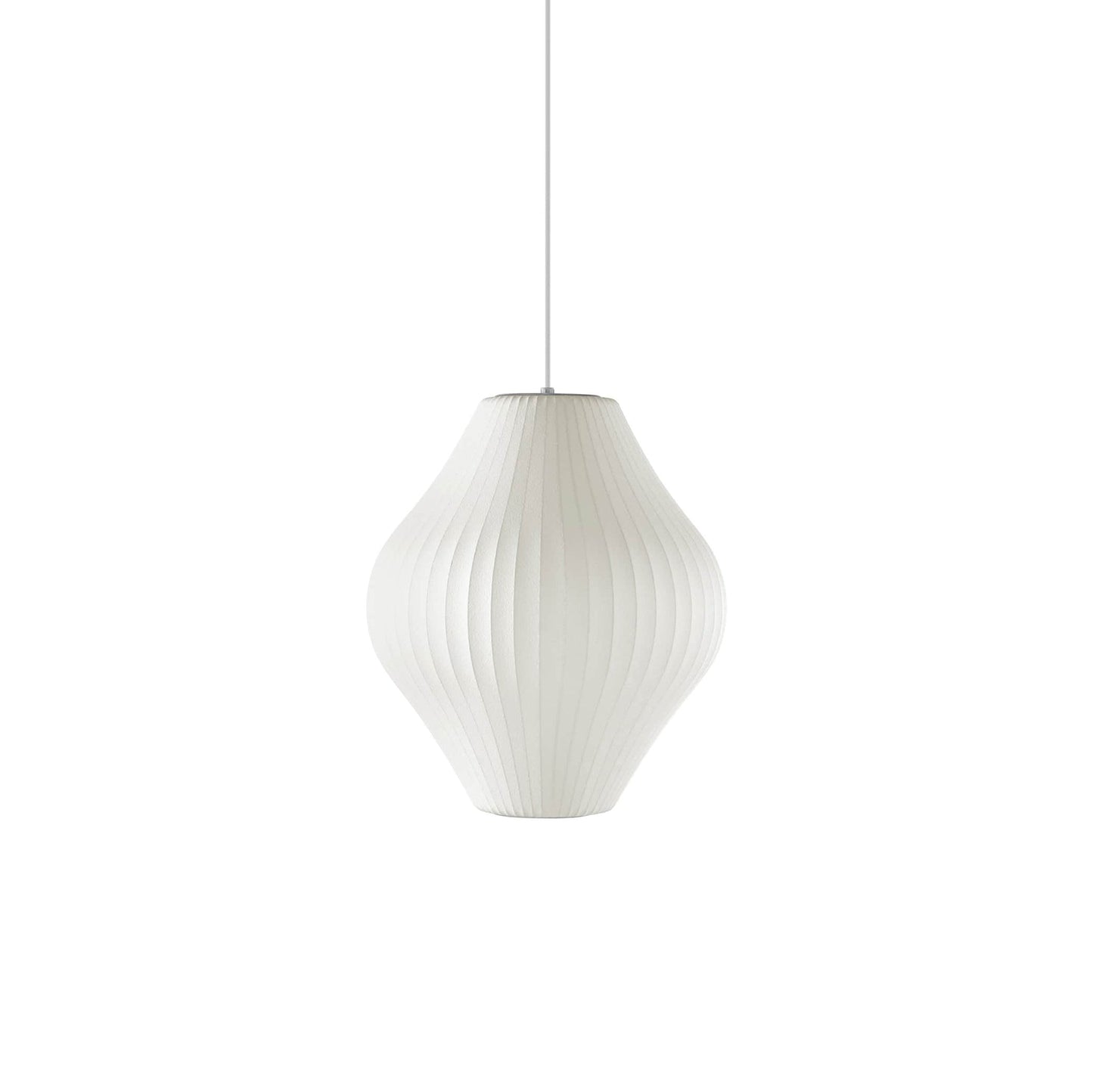 Bubble Pendant Light for Dining Room & Living Room – White Crisscross Shade Mid-Century Ceiling Light, Modern Entryway Hanging Lamp